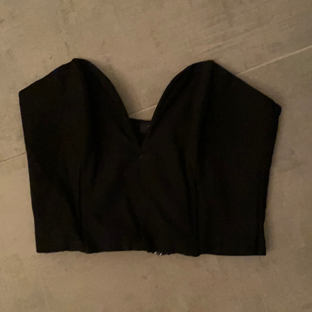 Low plunge crop top